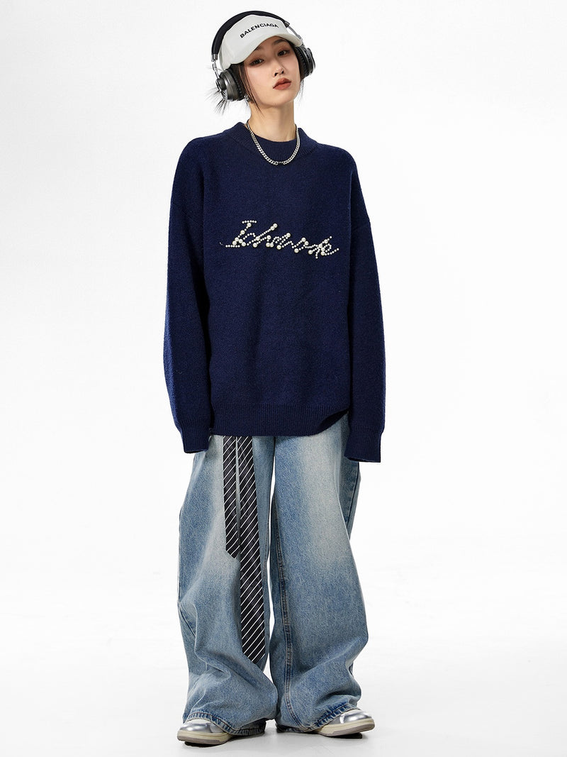 pearl logo high neck knit mx0070 