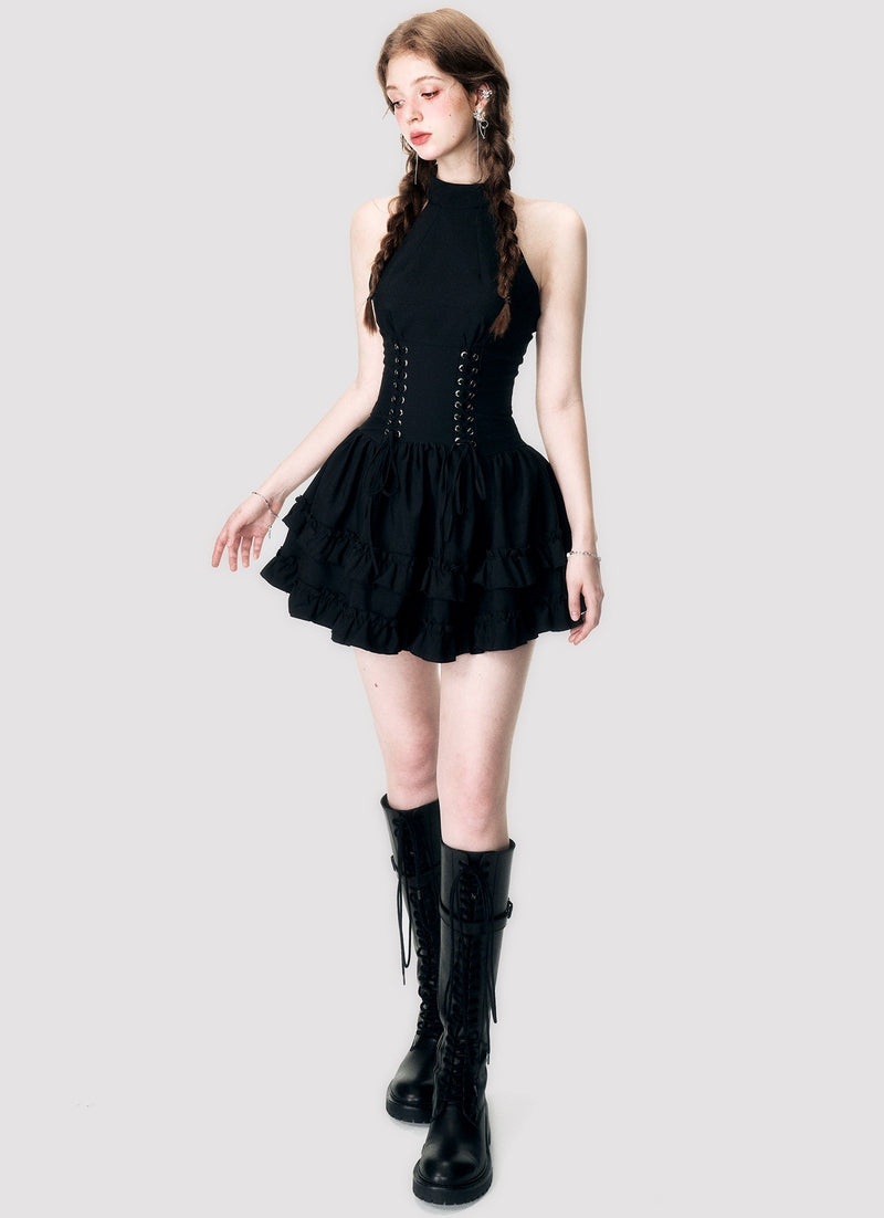 lace-up corset one-piece mx0132 