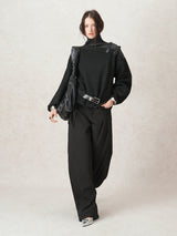 waist buckle design slacks mx0095 