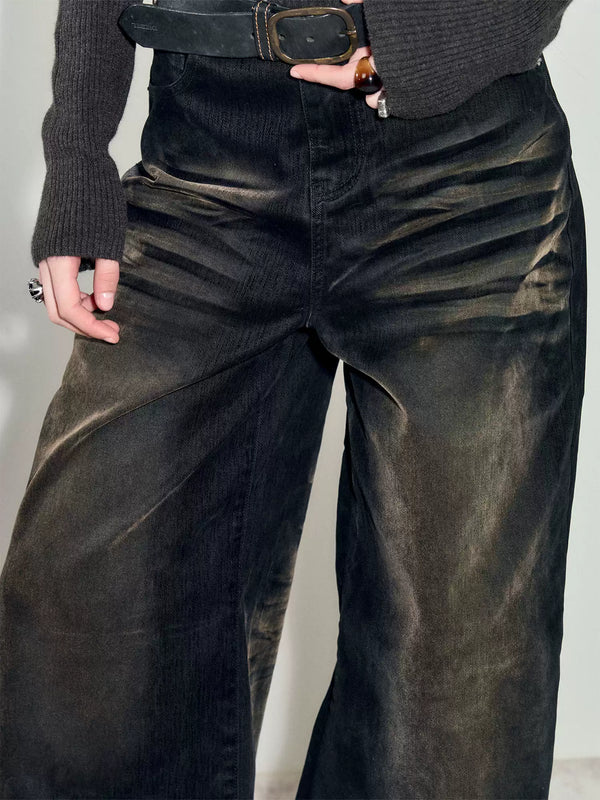 heavy duty washed denim pants mx0082 