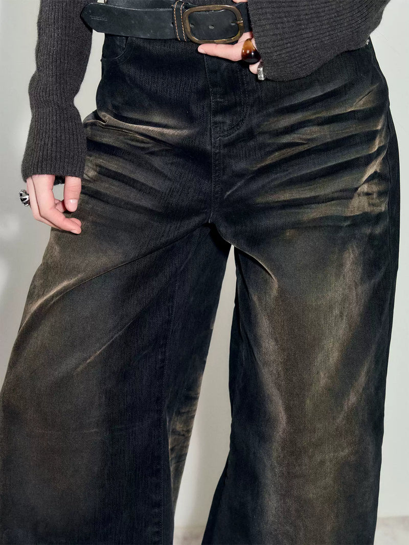 heavy duty washed denim pants mx0082 