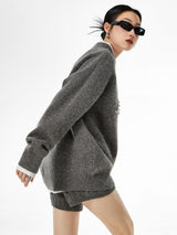 pearl logo high neck knit mx0070 