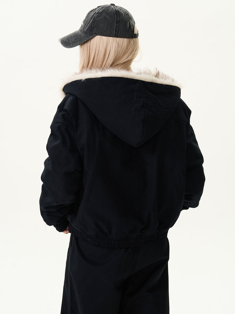 luxury bicolor fur jacket mx0086 