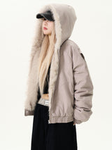 luxury bicolor fur jacket mx0086 