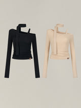 one shoulder strap korean tops mx0106 