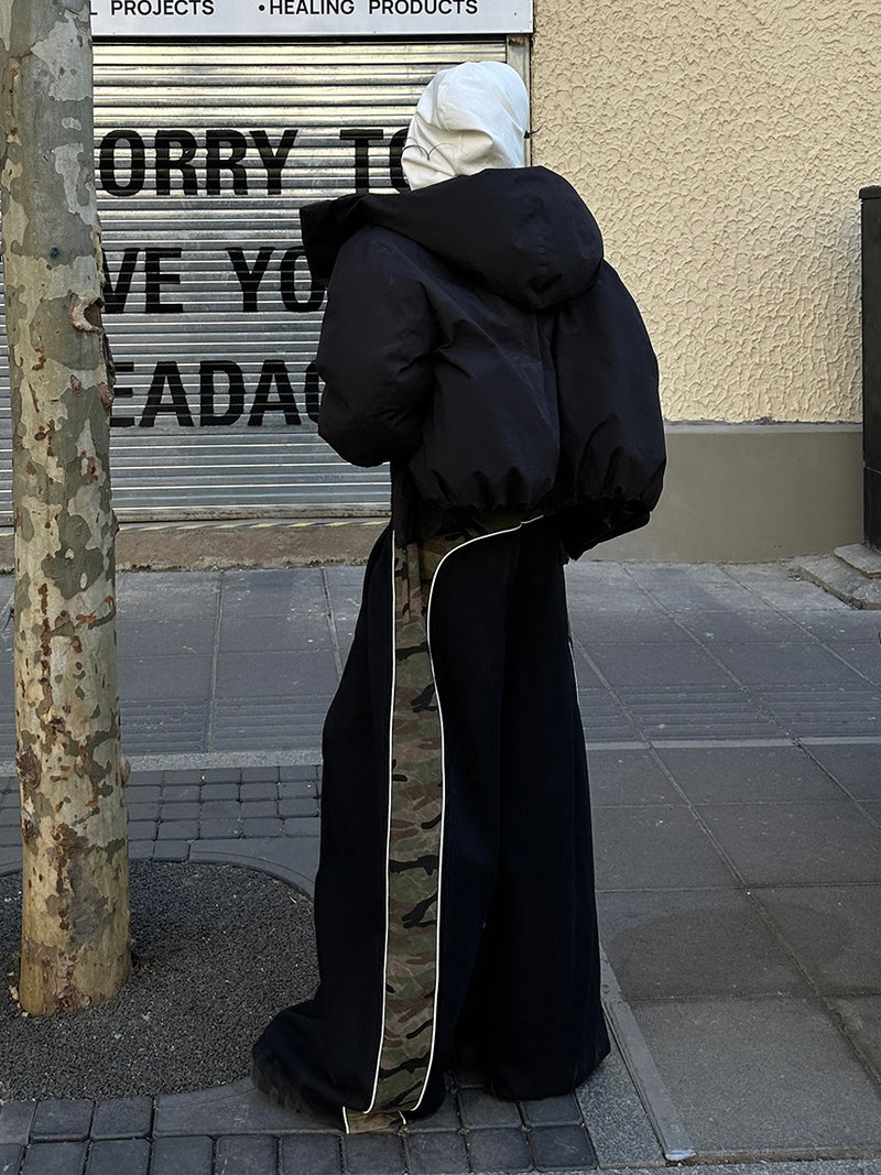 camouflage bicolor wide street pants mx0084 