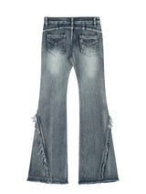 low rise distressed washed denim pants mx0121 