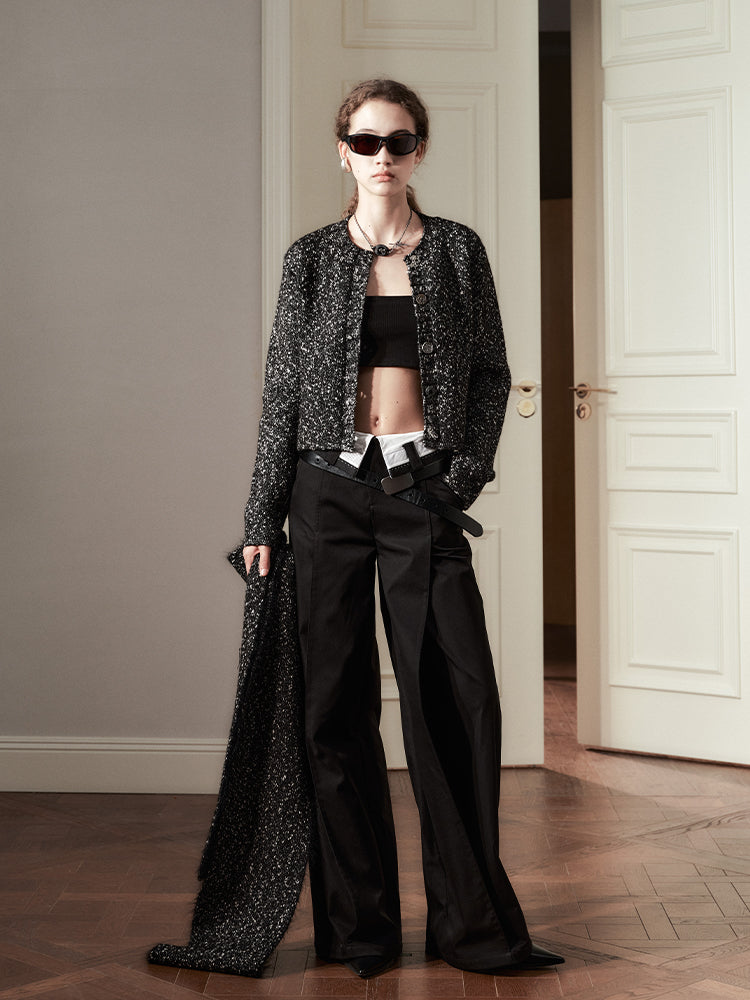 waist contrast wide pants mx0068 