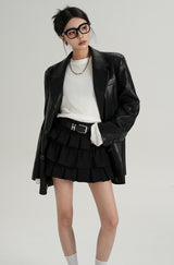 loose leather jacket mx0115 