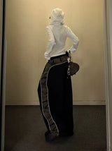 camouflage bicolor wide street pants mx0084 