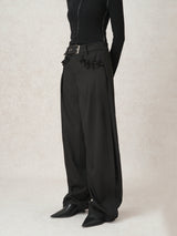 waist buckle design slacks mx0095 