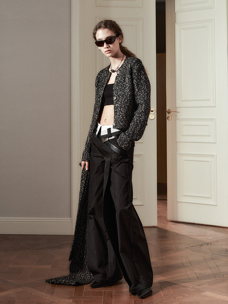 waist contrast wide pants mx0068 
