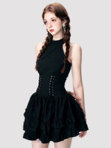 lace-up corset one-piece mx0132 