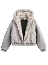 luxury bicolor fur jacket mx0086 