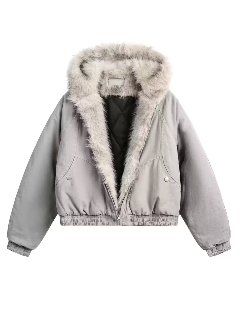 luxury bicolor fur jacket mx0086 