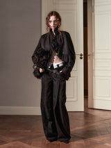 waist contrast wide pants mx0068 