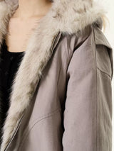 luxury bicolor fur jacket mx0086 