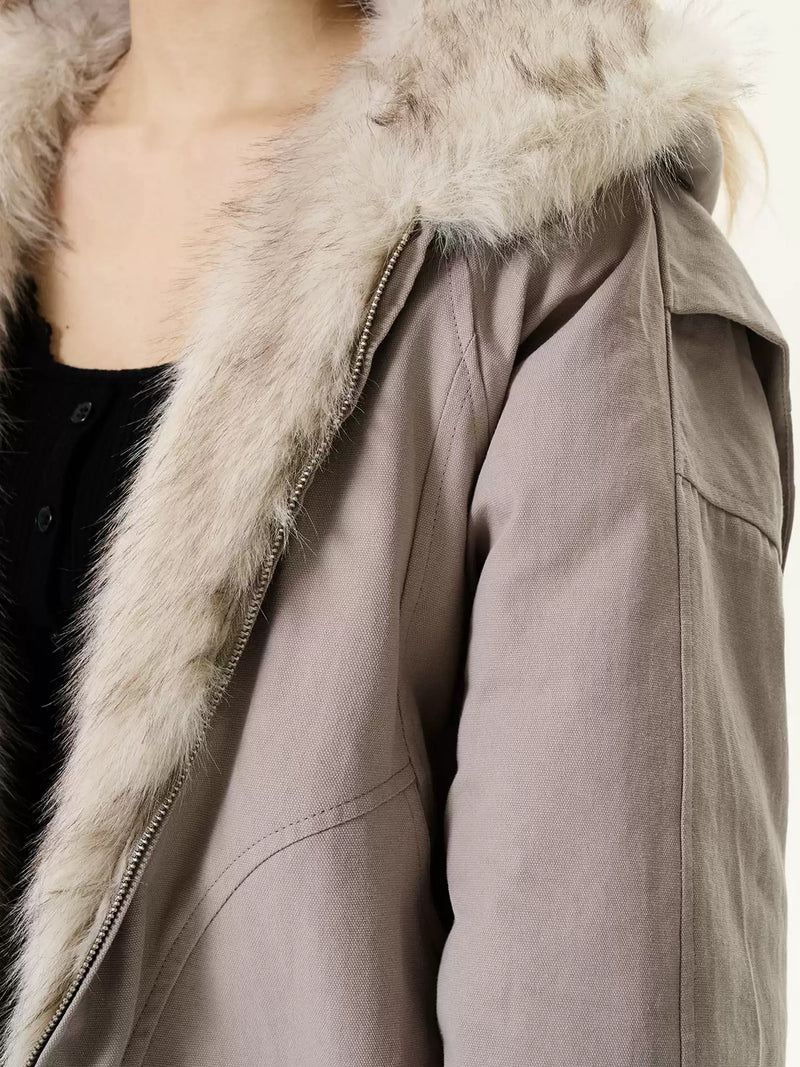 luxury bicolor fur jacket mx0086 