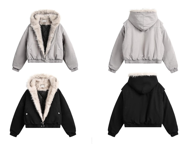 luxury bicolor fur jacket mx0086 