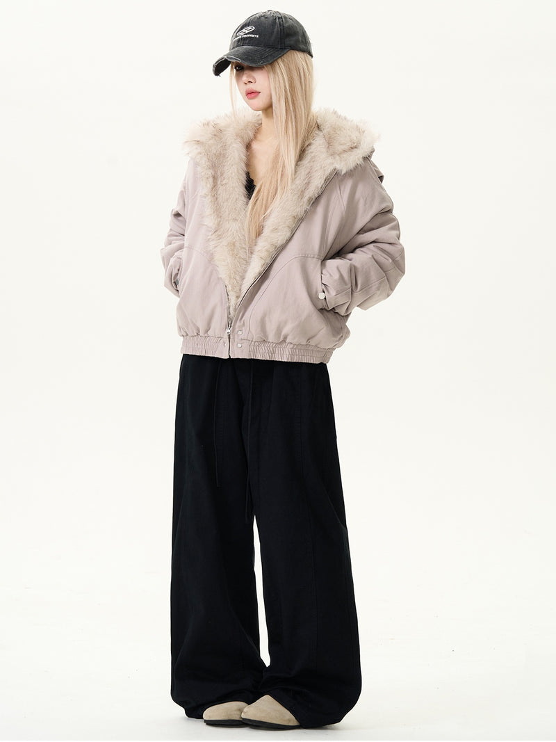 luxury bicolor fur jacket mx0086 