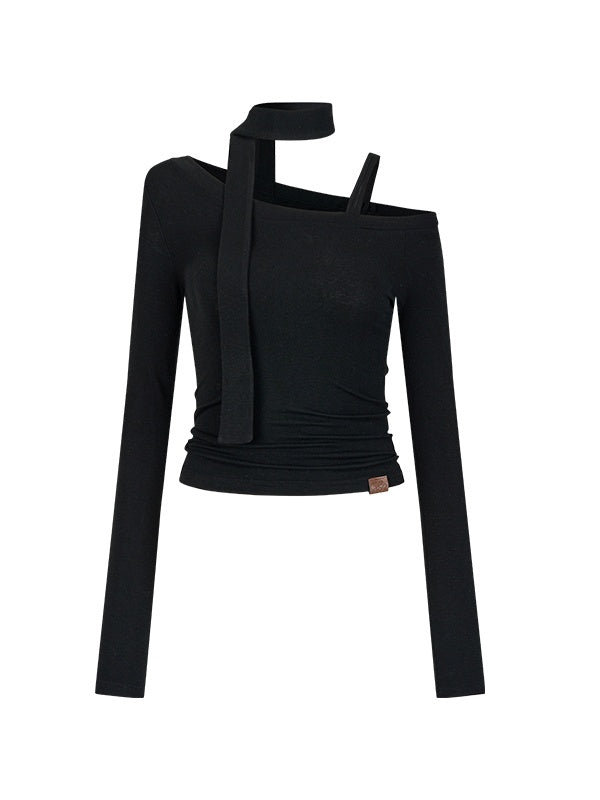 one shoulder strap korean tops mx0106 