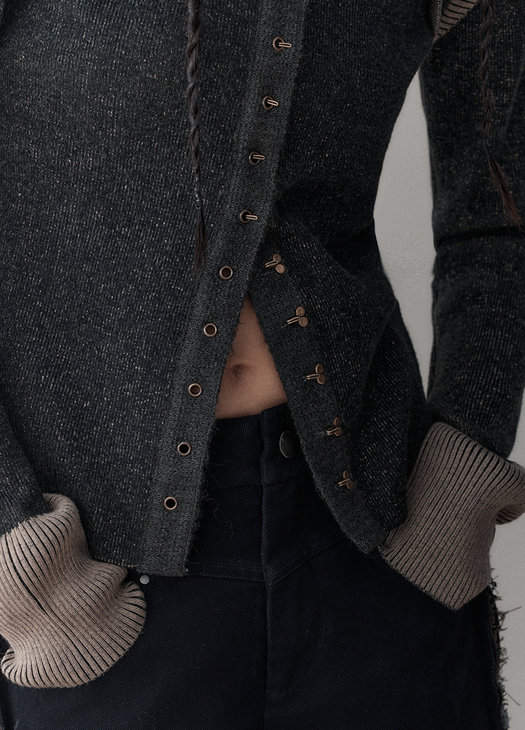 high neck stylish cardigan mx0067 