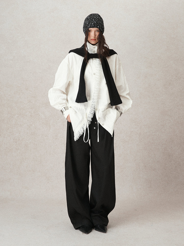 waist buckle design slacks mx0095 