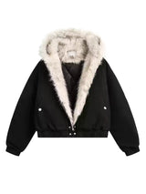 luxury bicolor fur jacket mx0086 
