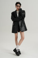 loose leather jacket mx0115 