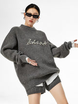 pearl logo high neck knit mx0070 