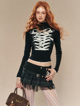 lace up ribbon design high neck tops mx0104 