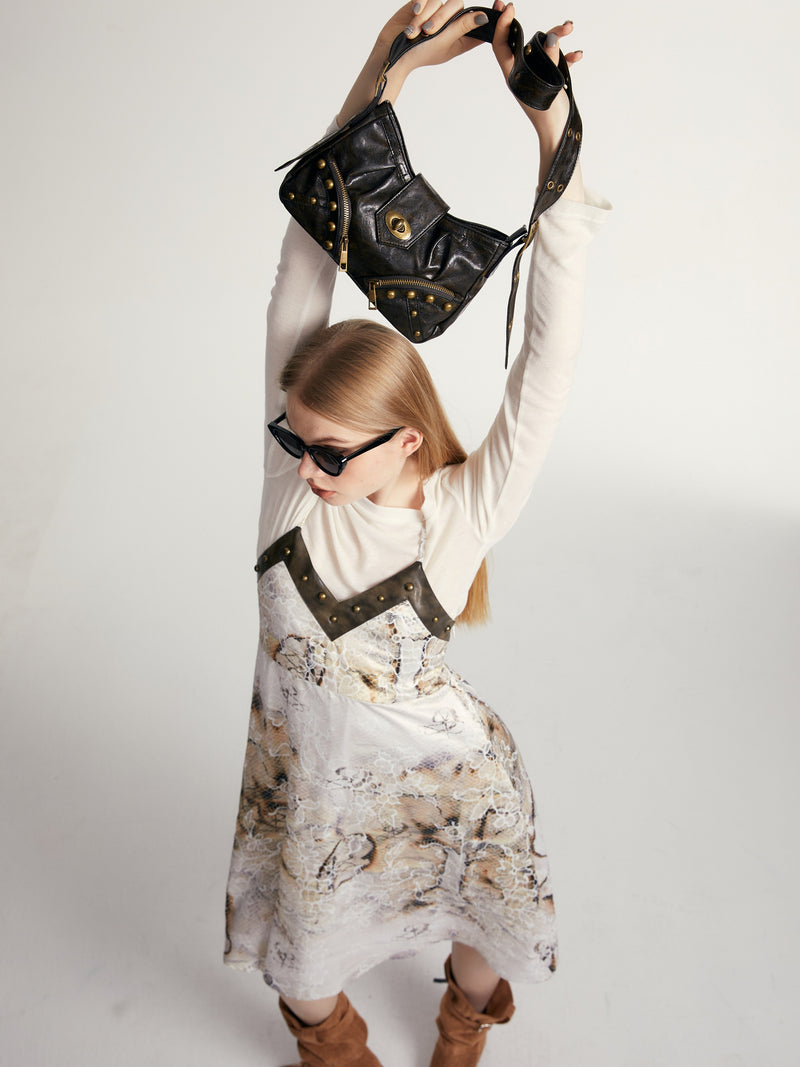 studded leather vintage bag mx0135 