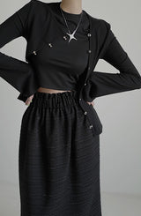 buckle design lady tops mx0098 
