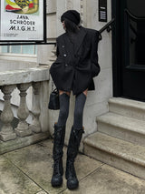 classic black silhouette jacket mx0073 