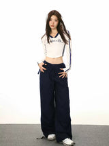 sporty V-neck short tops mx0021 
