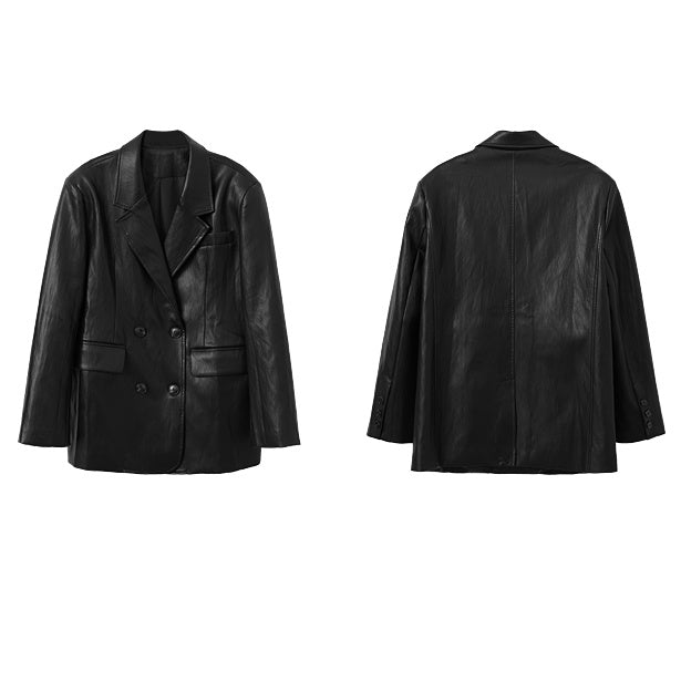 loose leather jacket mx0115 