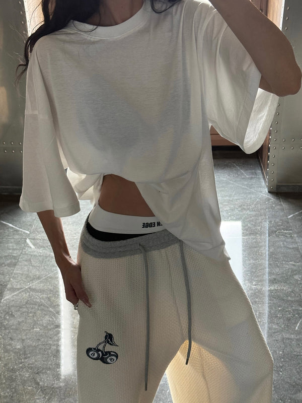 Loose logo simple T-shirt mx0130