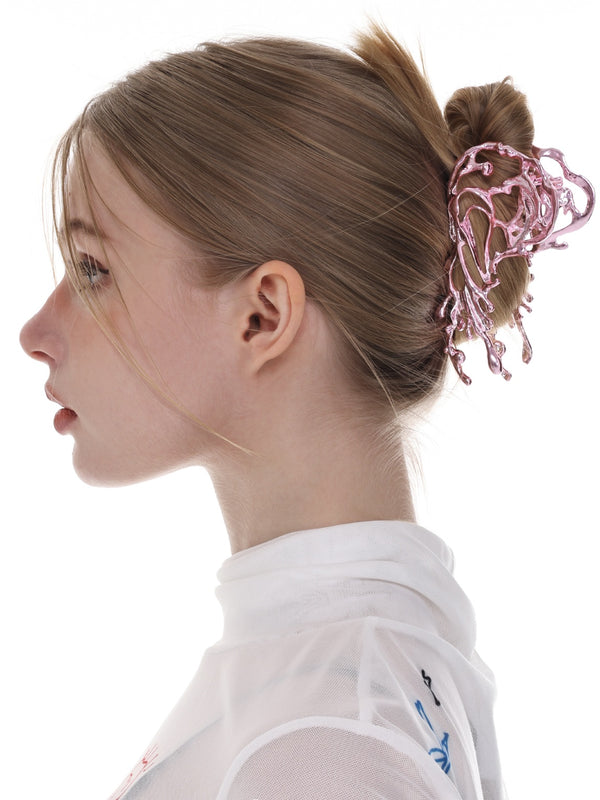 metallic drop butterfly hair clip mx0110