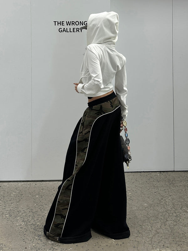 camouflage bicolor wide street pants mx0084