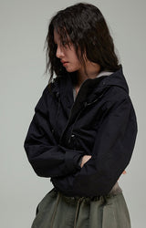 short monotone blouson jacket mx0048