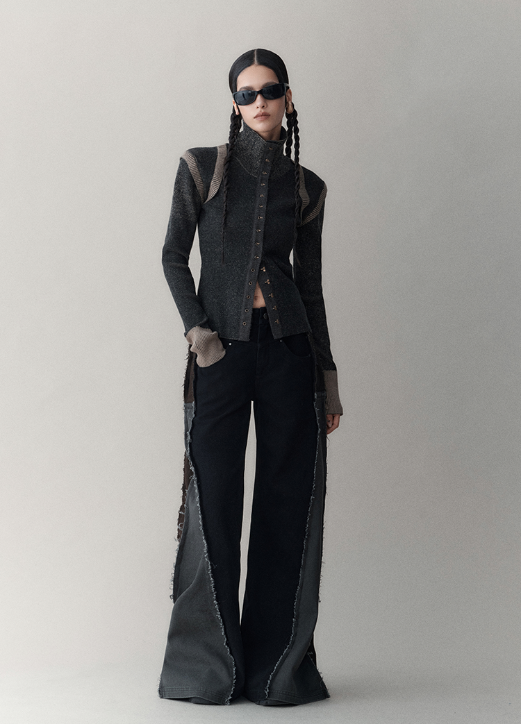 high neck stylish cardigan mx0067 