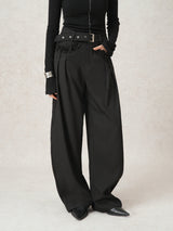 waist buckle design slacks mx0095 