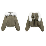 vintage fur short jacket mx0035