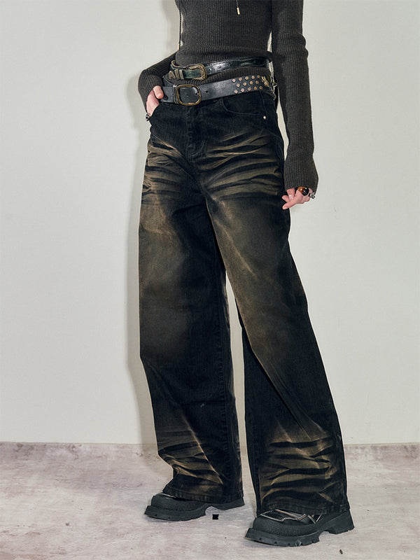 heavy duty washed denim pants mx0082 