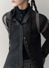high neck stylish cardigan mx0067 