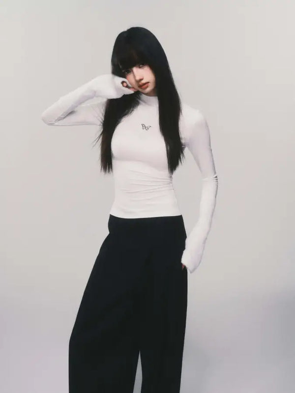 butterfly icon high neck cut and sew mx0075 