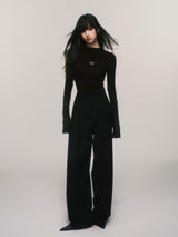 butterfly icon high neck cut and sew mx0075 